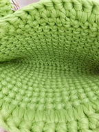 Lime Green Handmade T-Shirt Yarn Handbag