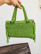 Lime Green Handmade T-Shirt Yarn Handbag