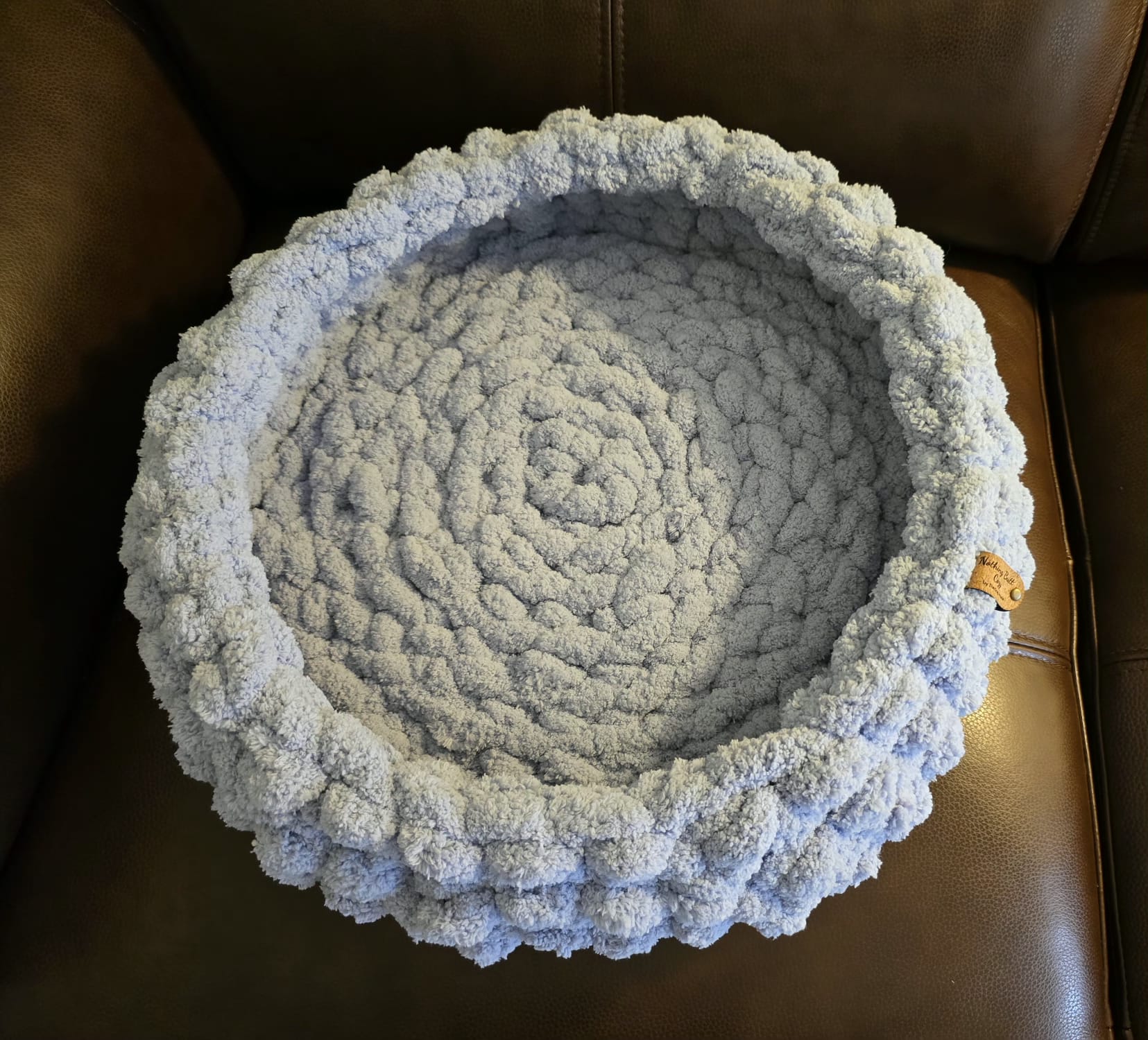 Customisable CloudNest Luxe Calming Pet Bed – Handmade Chenille