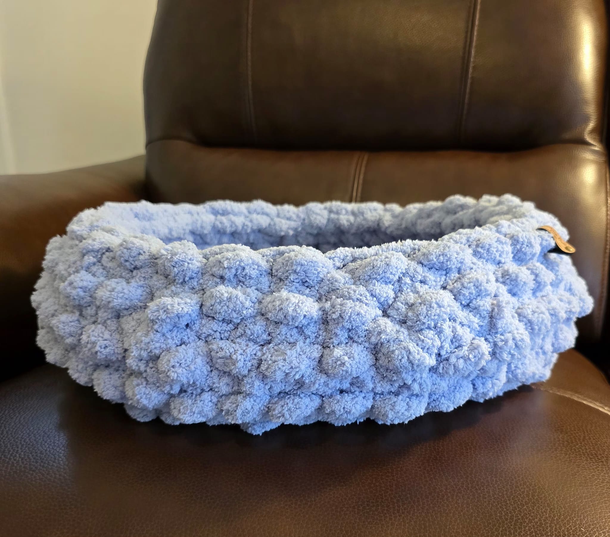 Customisable CloudNest Luxe Calming Pet Bed – Handmade Chenille