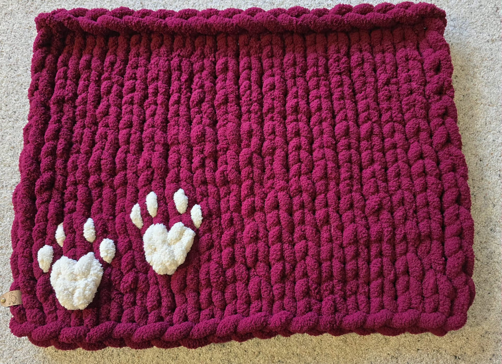 Customisable Plush Dog Mat – Handmade Chenille