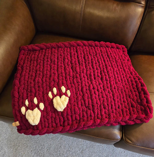 Customisable Plush Dog Mat – Handmade Chenille