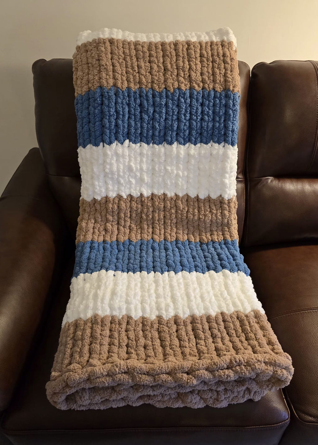 Customisable The Driftwood Stripe Blanket- Sample – Handmade Chenille