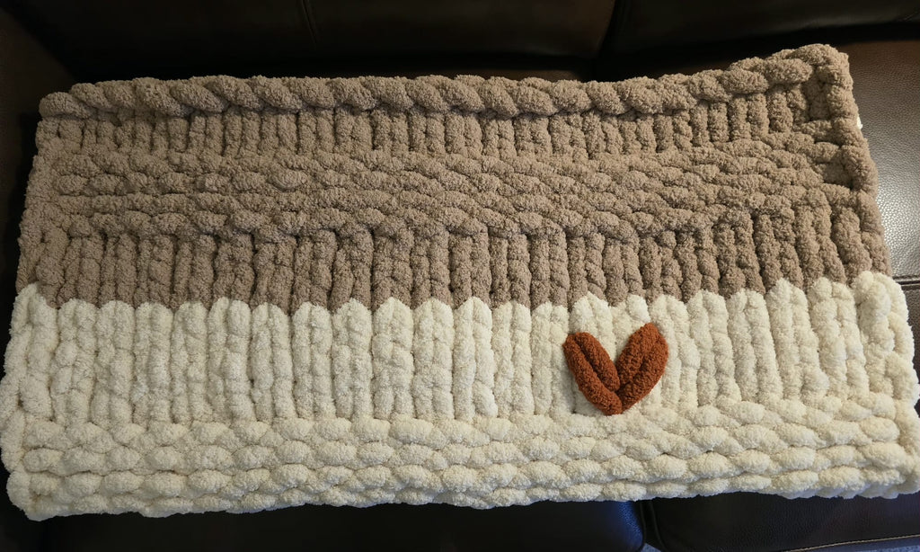 Customisable Cocoa Hug Baby Blanket – Handmade Chenille