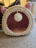 Customisable Snowpuff cat cave – The Coziest Hideaway for Your Kitty – Handmade Chenille