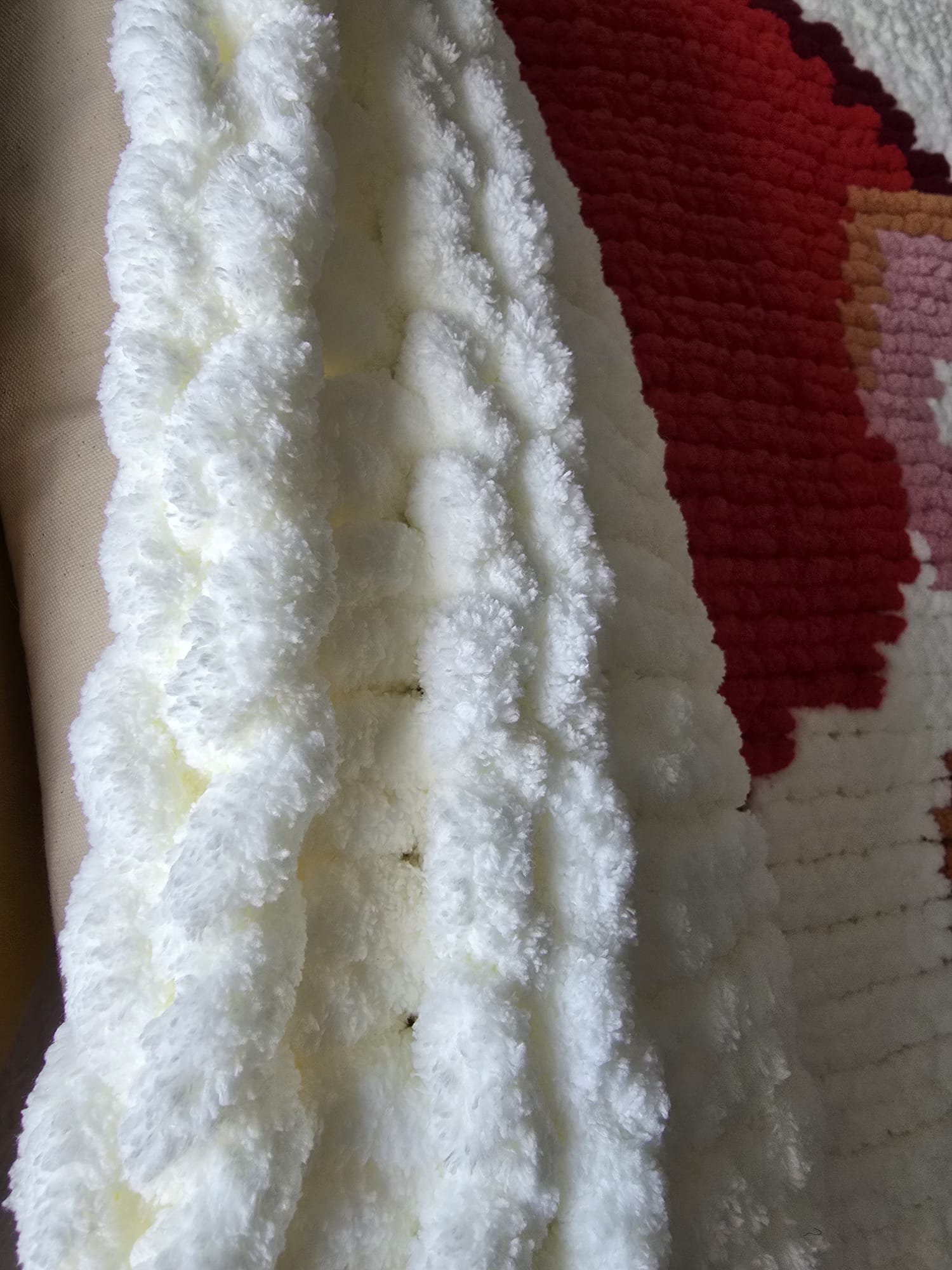Customisable Love Heart's entwined Blanket – Handmade Chenille