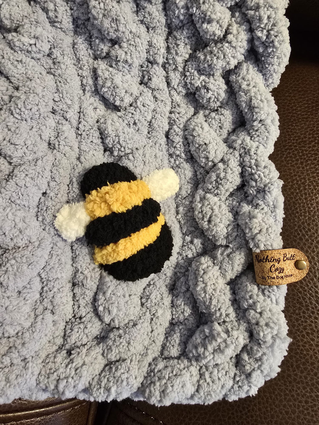 Customisable Sweetheart & Bumble Snuggle Baby Blanket – Handmade Chenille