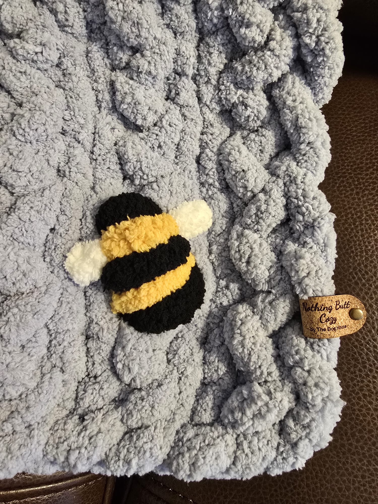 Customisable Sweetheart & Bumble Snuggle Baby Blanket – Handmade Chenille