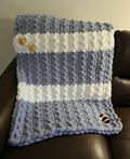 Customisable Sweetheart & Bumble Snuggle Baby Blanket – Handmade Chenille